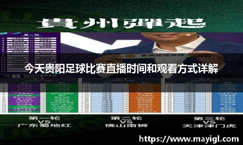 今天贵阳足球比赛直播时间和观看方式详解